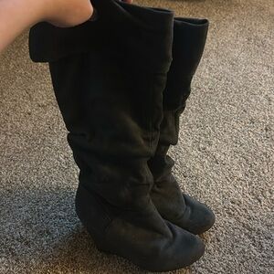 Nine West tall wedge boots.